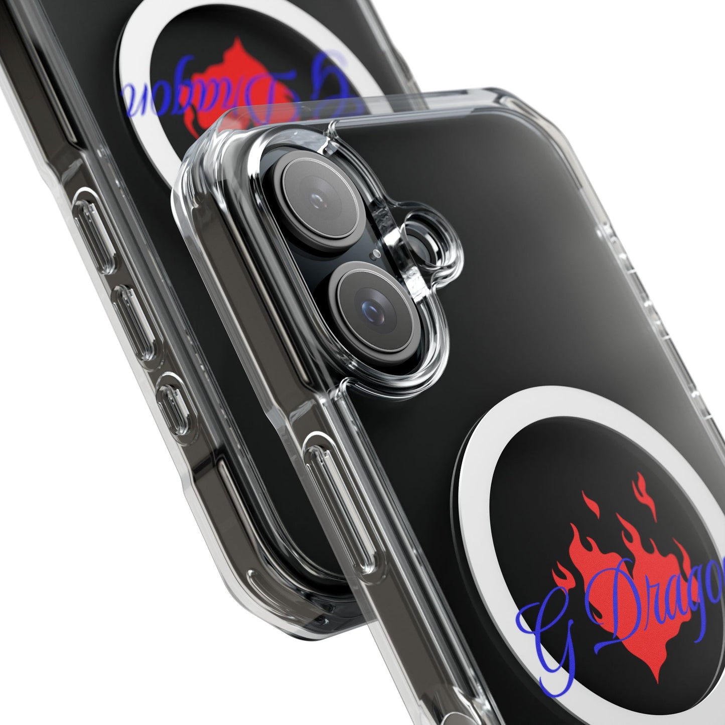 Heart on Fire Bold Script Magnetic Clear Impact Case