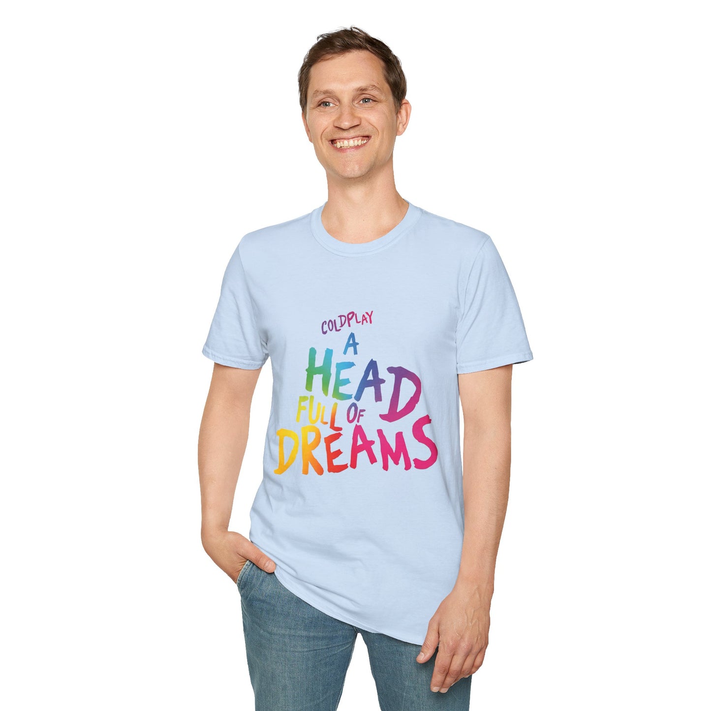 Unisex Softstyle T-Shirt Inspired by Coldplay’s Iconic A Head Full of Dreams