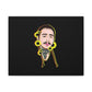 Cartoon Face with Sunflowers Canvas