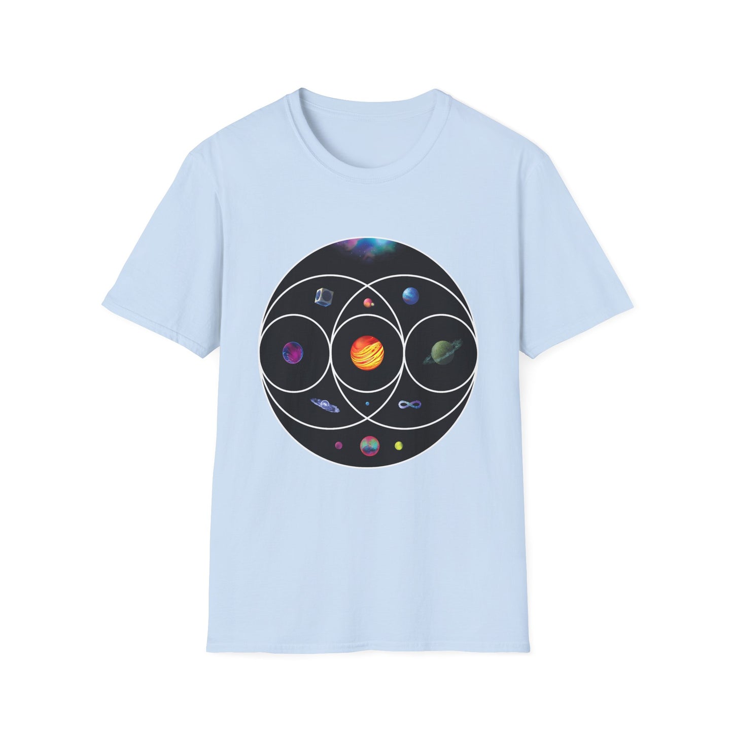 Unisex Softstyle T-Shirt Inspired by Coldplay’s Illustration Concept