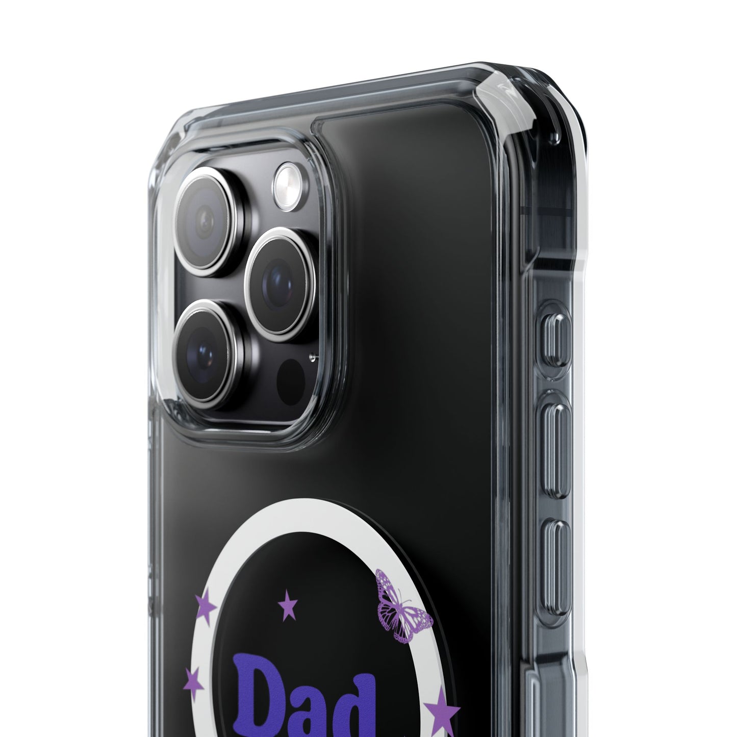 Dad Idea Right! Star & Butterfly Magnetic Clear Impact Case