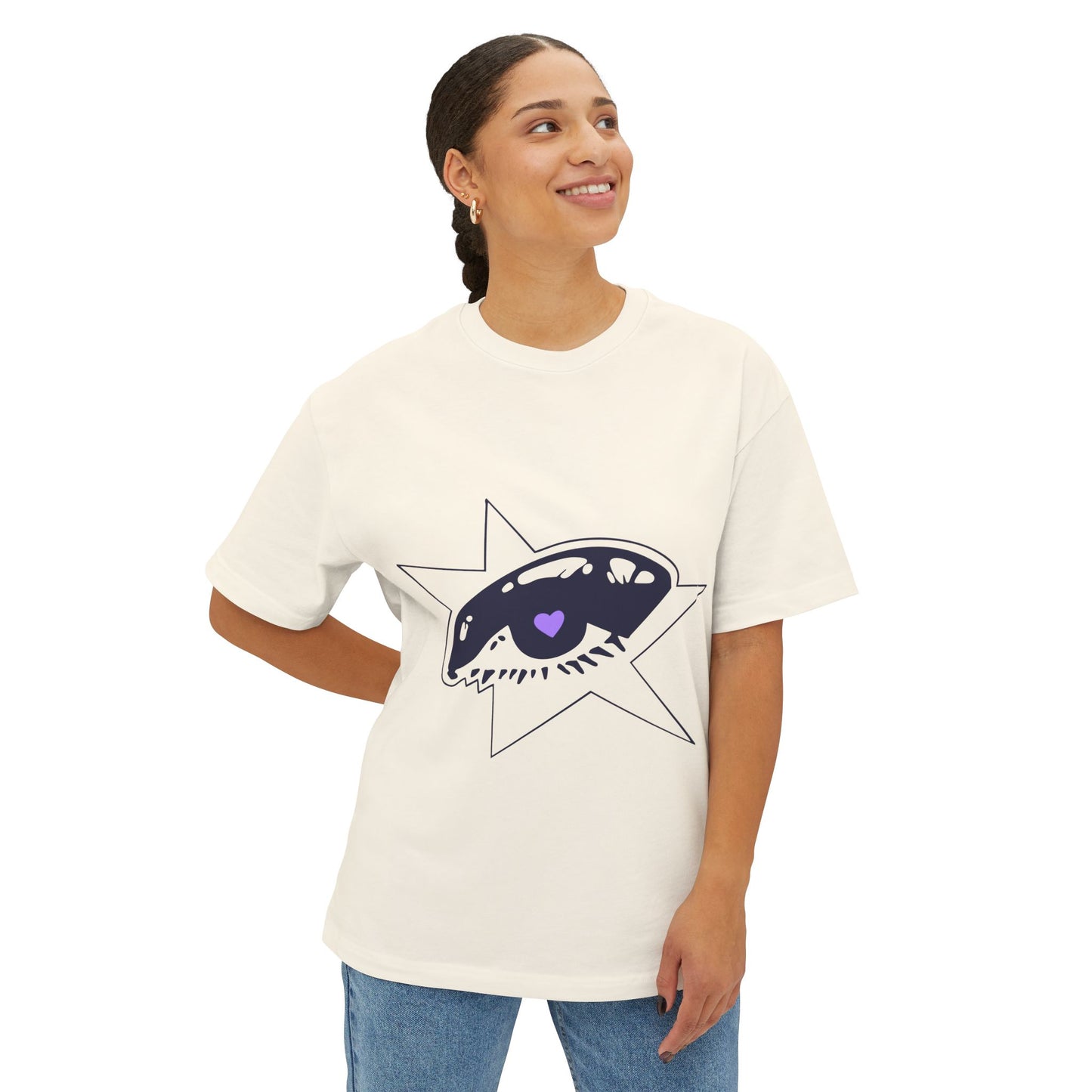 Purple Starry Eye-Oversized Tee