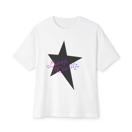Retro Groove Script Unisex Oversized Boxy tee
