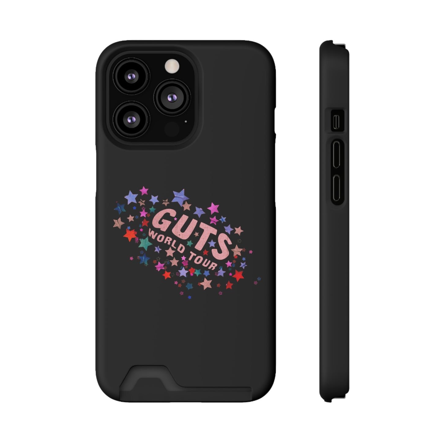 Phone Case + Card Holder For Iphone 13 – Olivia Rodrigo Guts World Tour | Black Edition