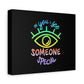 Vibrant Eye and Text Canvas