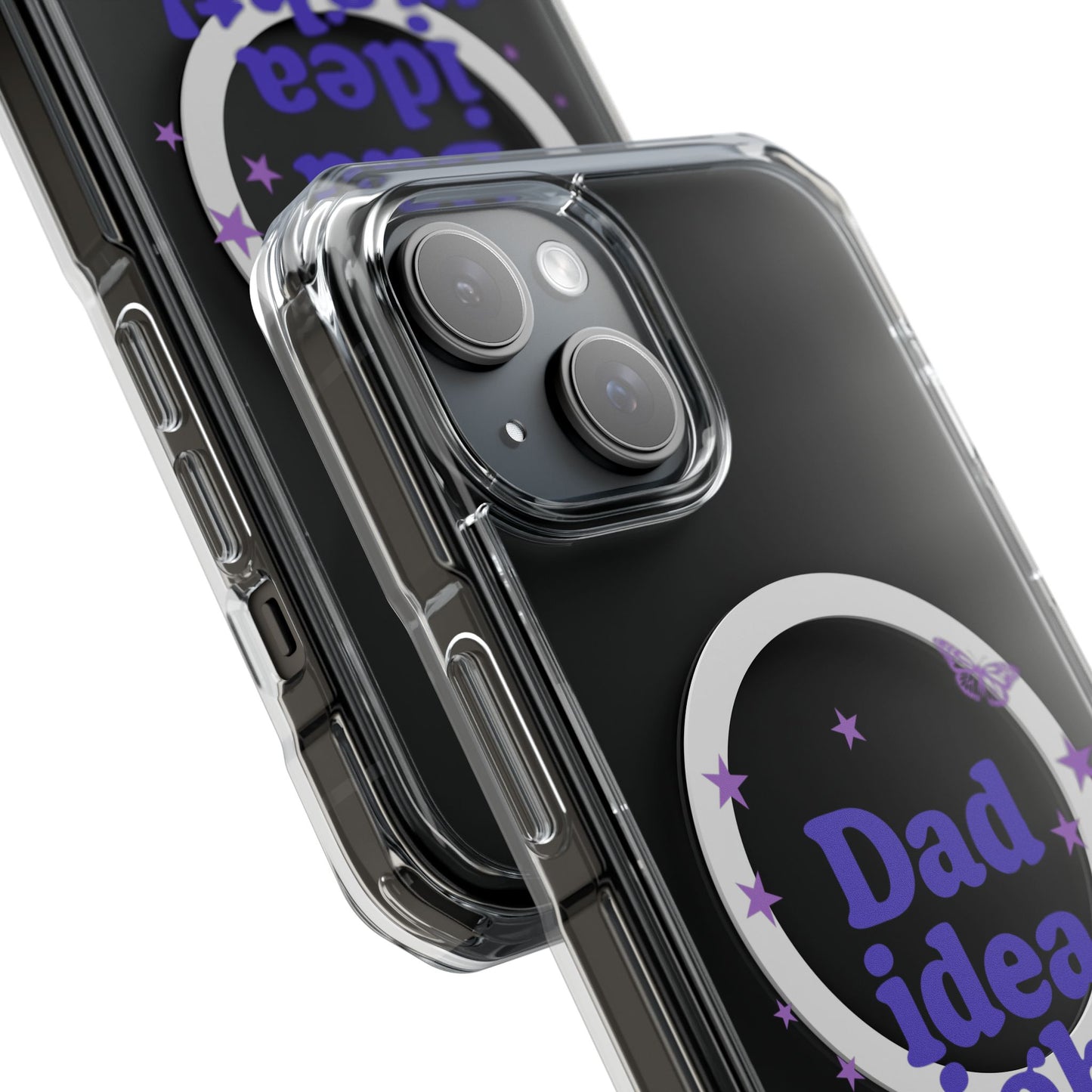 Dad Idea Right! Star & Butterfly Magnetic Clear Impact Case