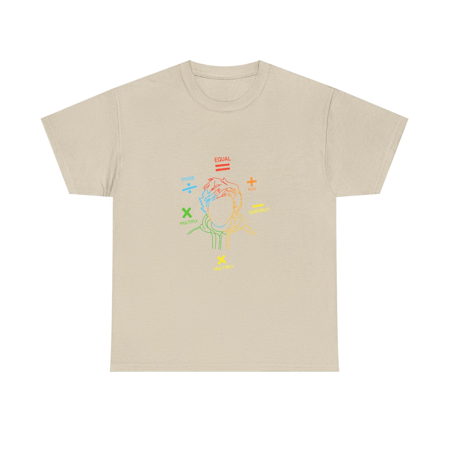 Minimalist Divide Symbol with Brush Unisex Heavy Cotton Tee