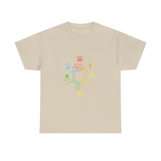 Minimalist Divide Symbol with Brush Unisex Heavy Cotton Tee