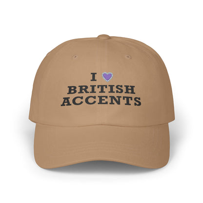 I Love British Accents Classic Dad Cap