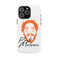 Tough iPhone Case (12–16 Pro Max) – Post Malone Name Design with Picture