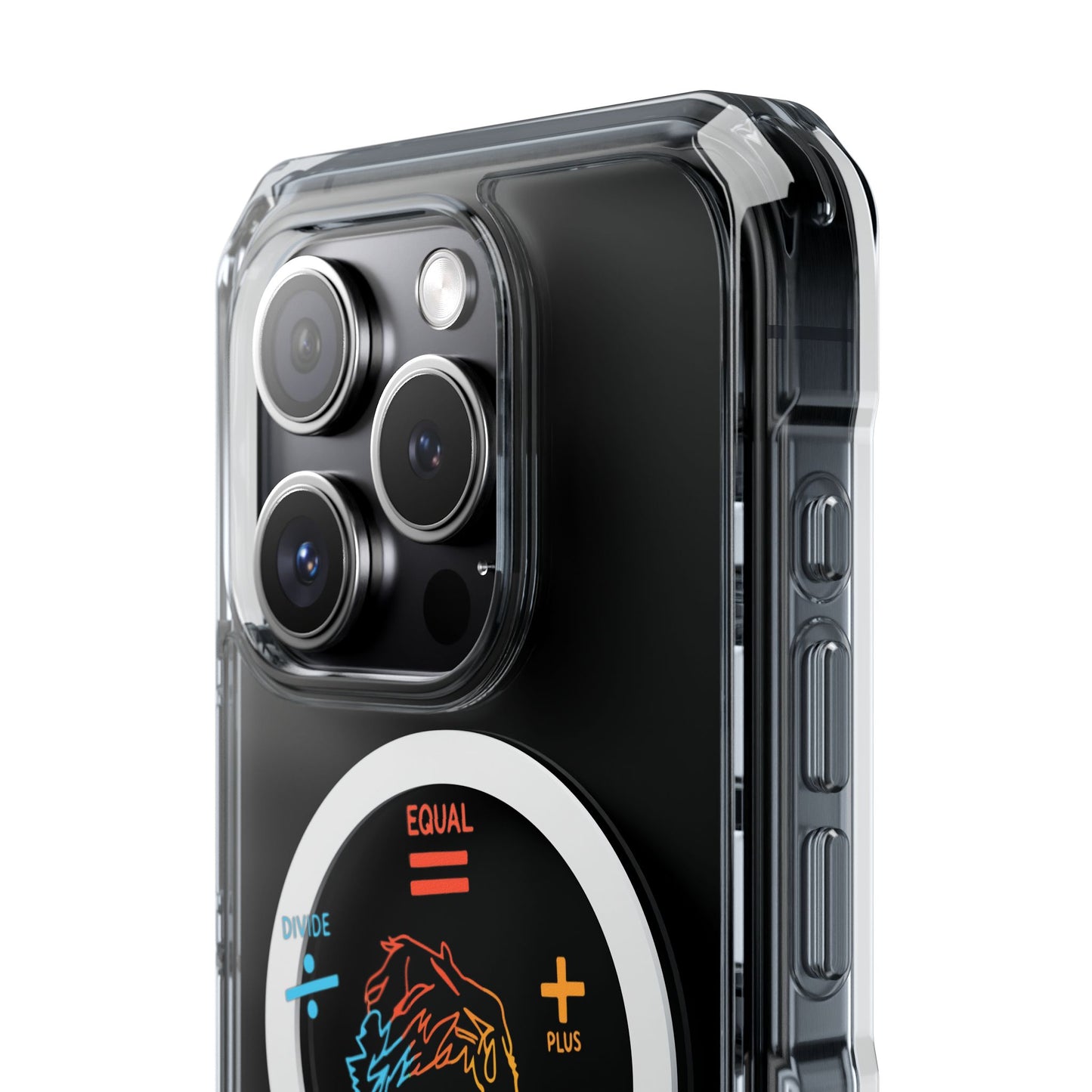 Minimalist Divide Symbol with Brush Magnetic Clear Impact Case