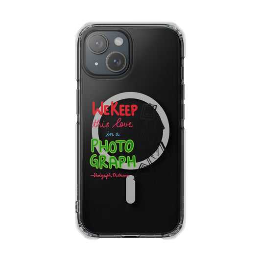White Paw Print Magnetic Clear Impact Case