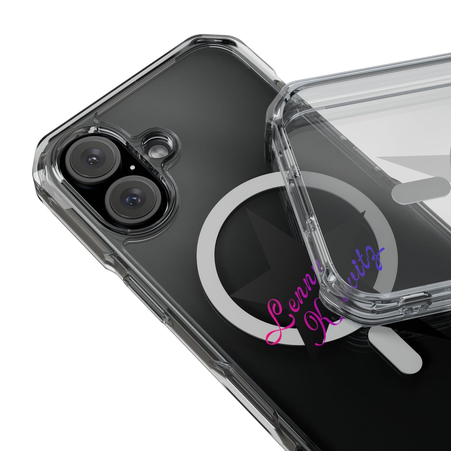 Retro Groove Script Magnetic clear Impact case