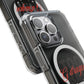 Signature Flame Script Magnetic Clear Impact Case