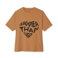 Happier Heart Lettering Unisex Oversized Tee