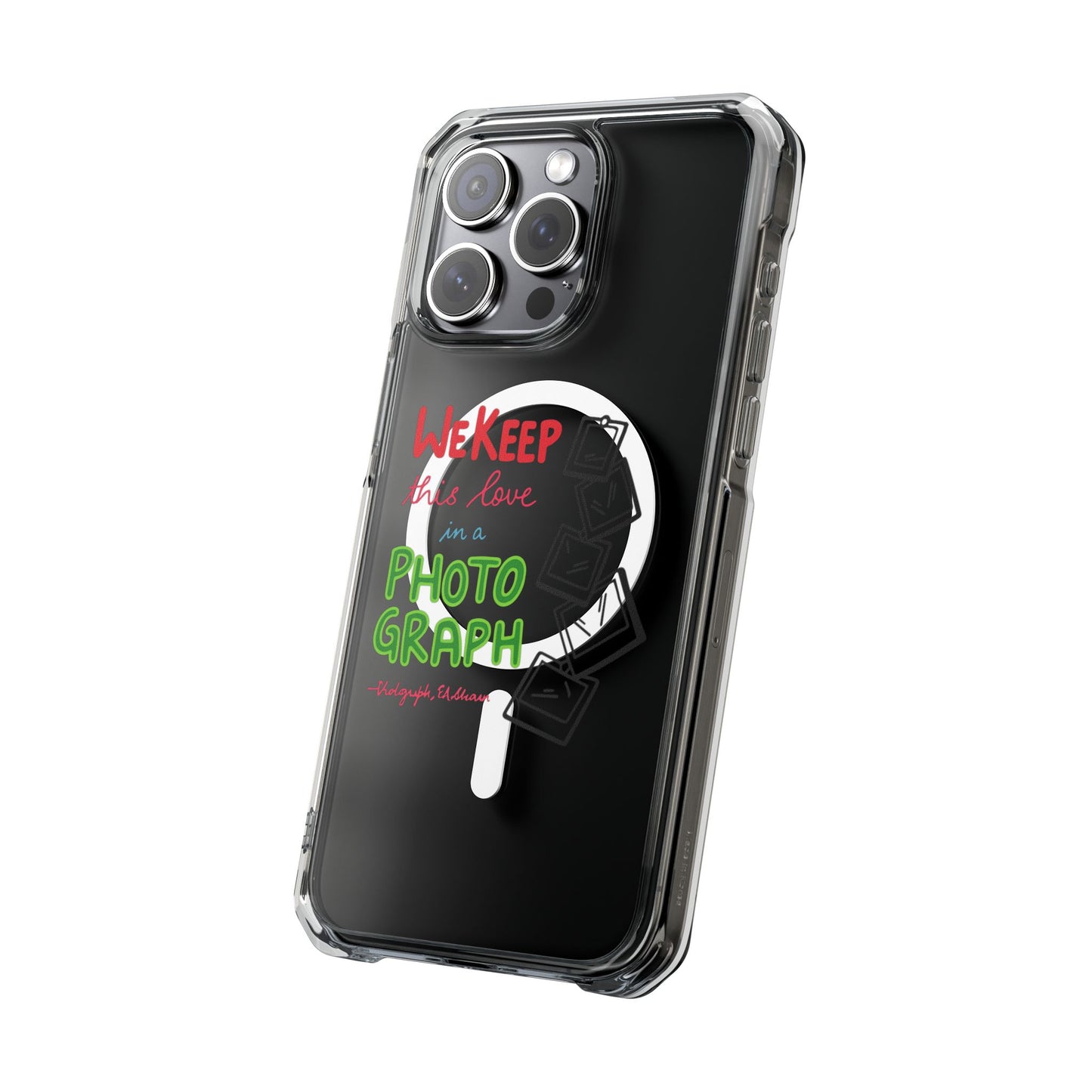 White Paw Print Magnetic Clear Impact Case