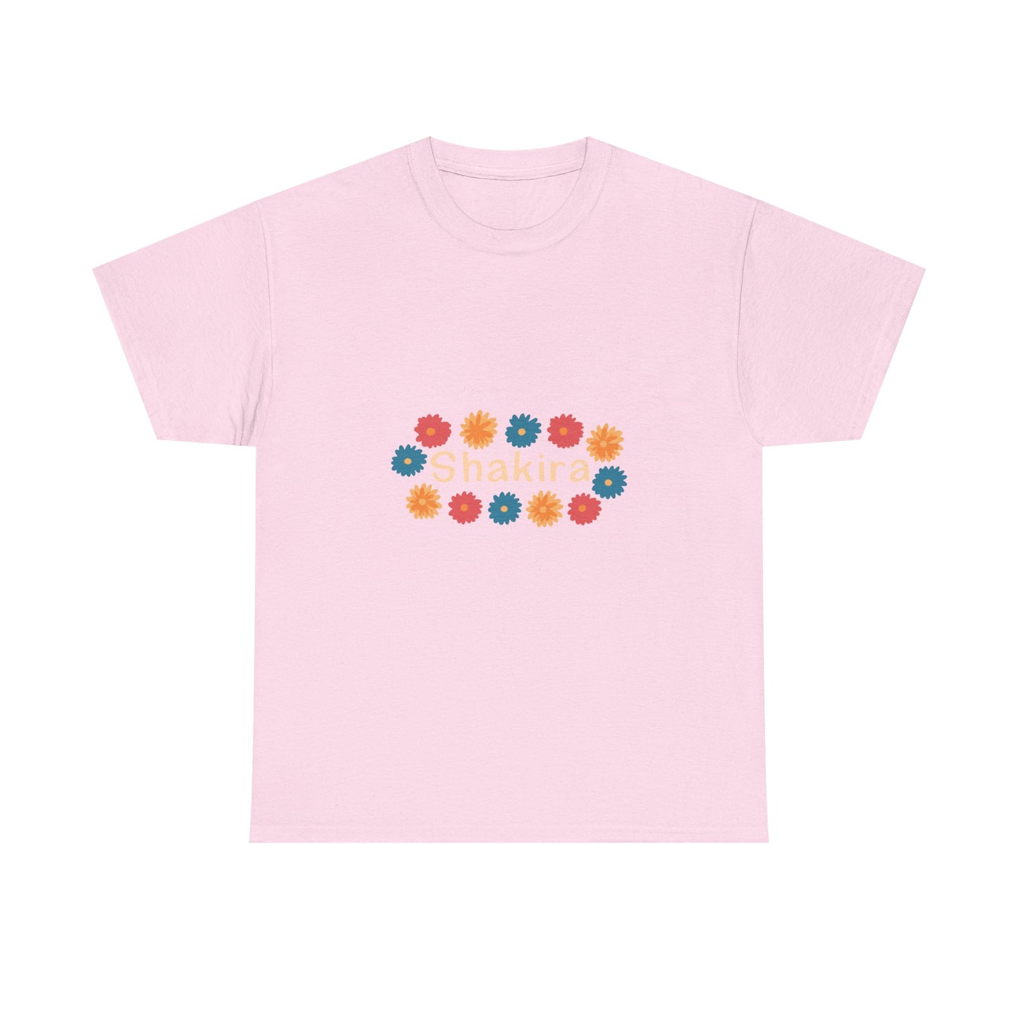 Retro Floral Groove Unisex Heavy cotton tee
