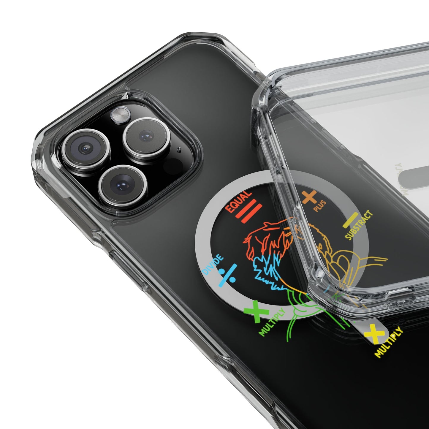 Minimalist Divide Symbol with Brush Magnetic Clear Impact Case
