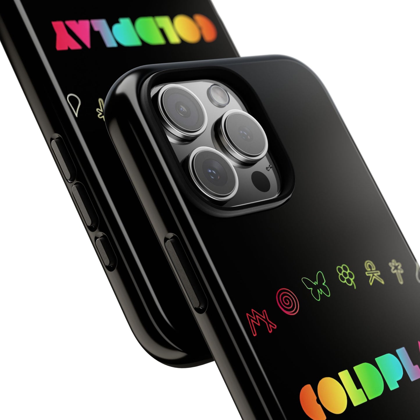 Premium Tough Case for iPhone 12 to 16 Pro Max Showcasing Coldplay’s Signage