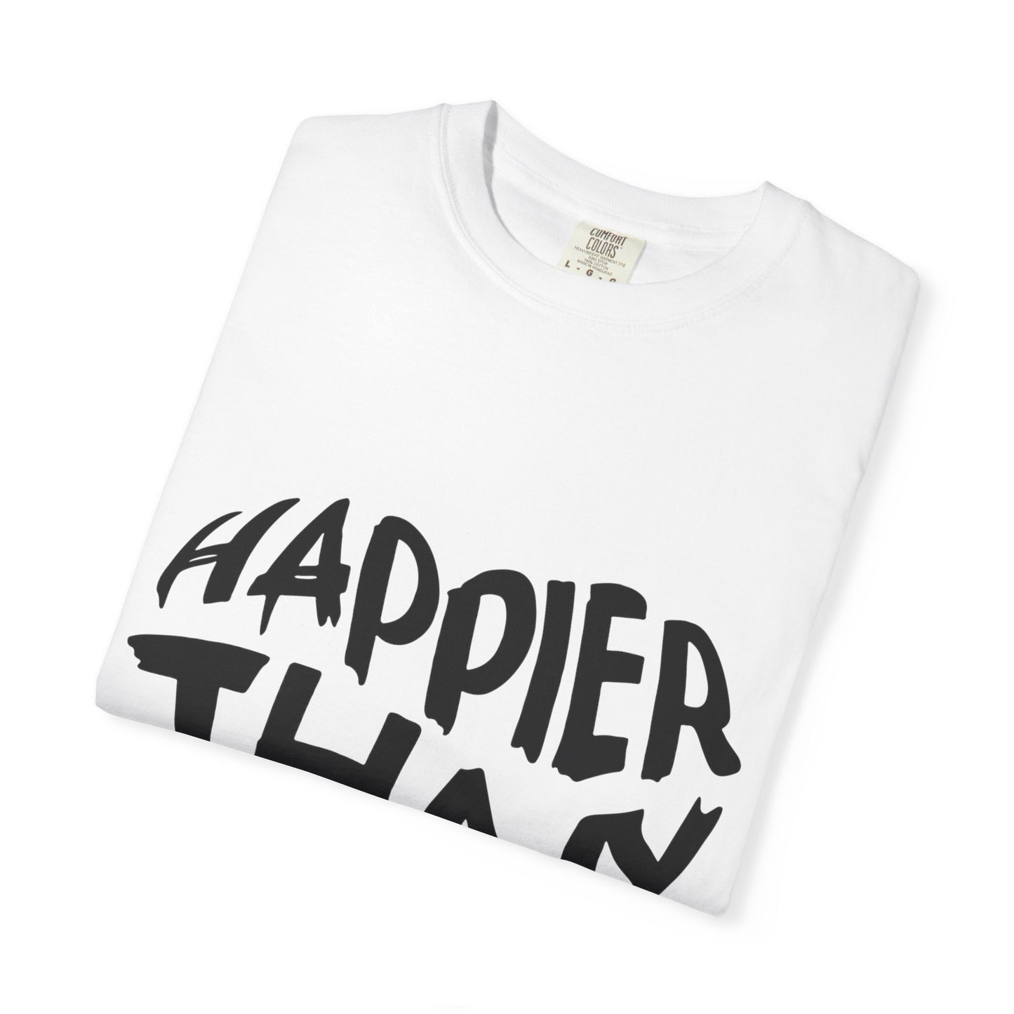 Happier Heart Lettering Unisex Dyed T-shirt