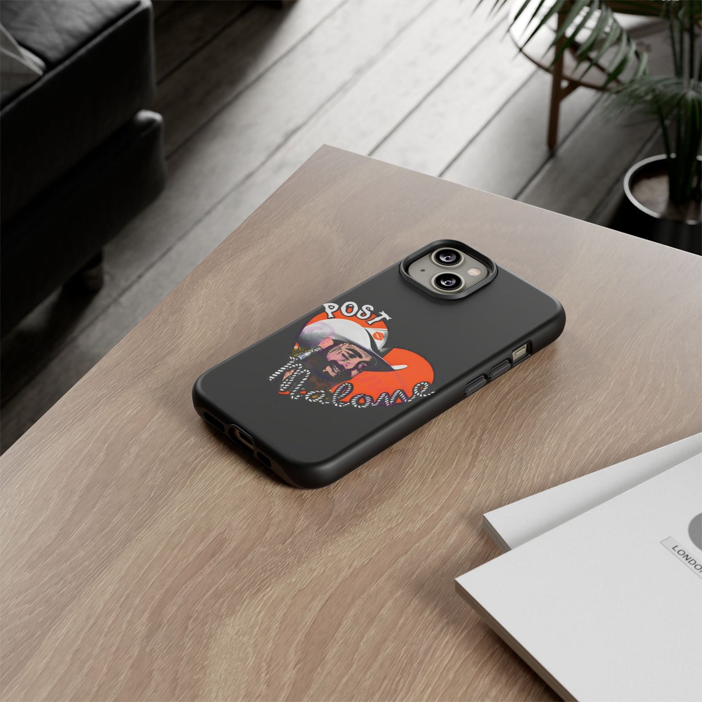 Tough iPhone Case (12–16 Pro Max) – Post Malone Heart Design