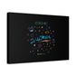 Neon Space Doodles Canvas