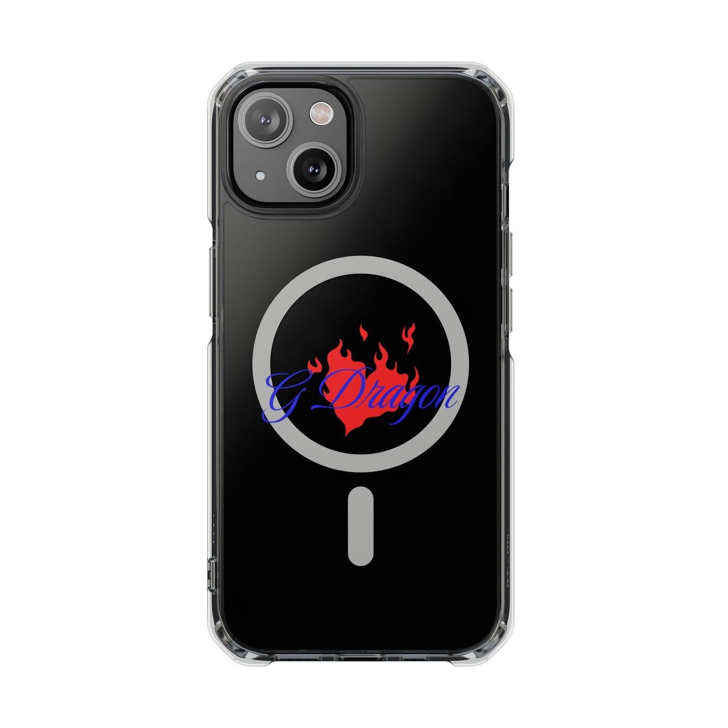Heart on Fire Bold Script Magnetic Clear Impact Case