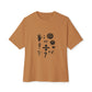 Ocean Wave with Heart Outline Oversized Boxy Tee