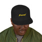 Orange Lightning Text Logo Snapback Cap