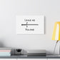 Yellow Outline Graffiti Unisex Canvas