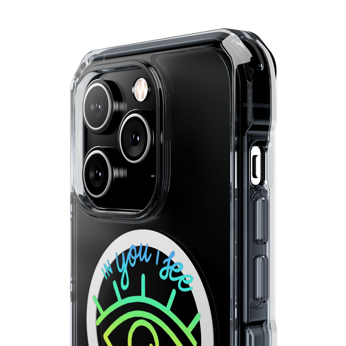 Vibrant Eye and Text Magnetic Clear Impact case