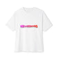 Wavy Groovy Typography Unisex Oversized Boxy Tee