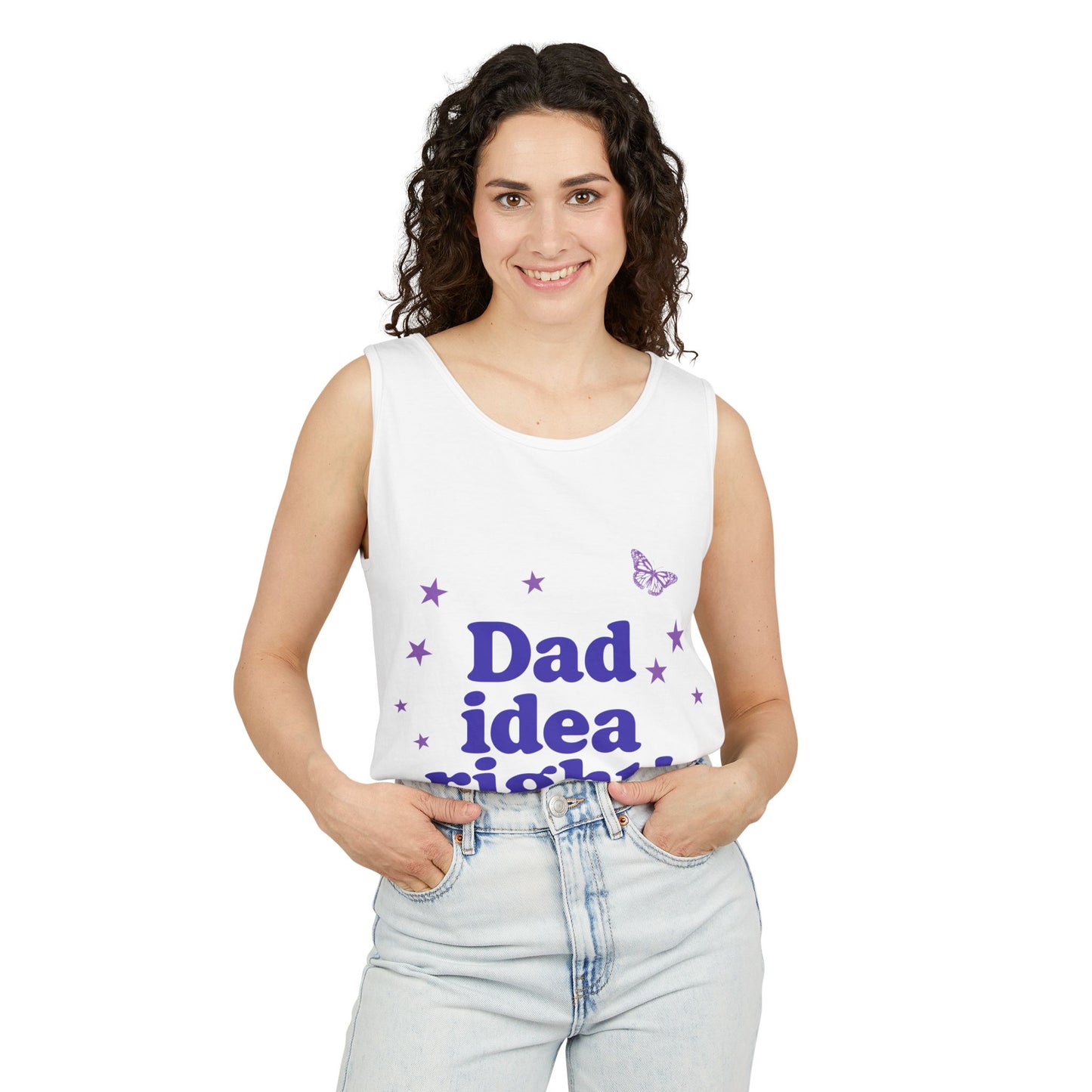 Dad Idea Right! Star & Butterfly-Dyed Tank Top
