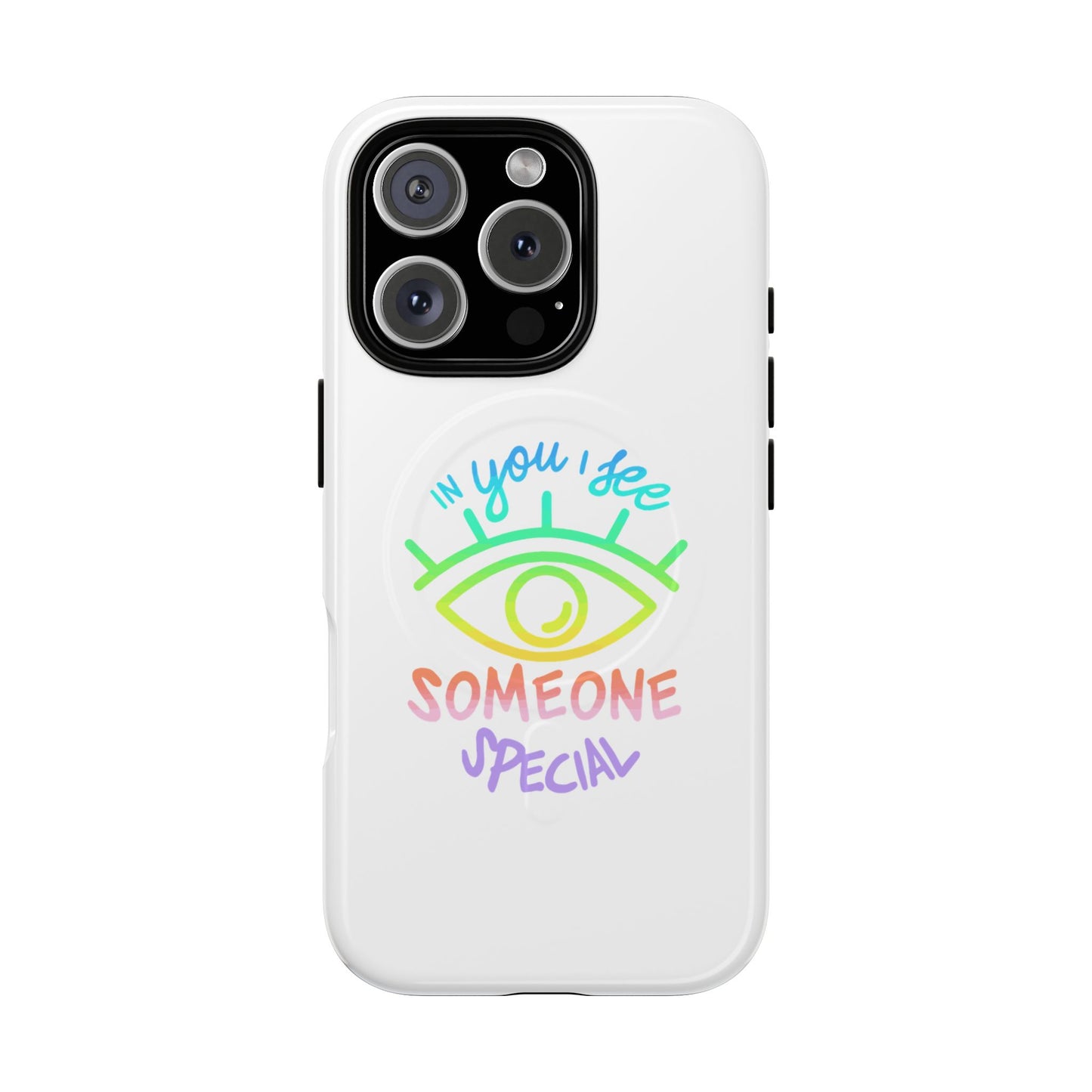 Vibrant Eye and Text Tough Magnetic Case