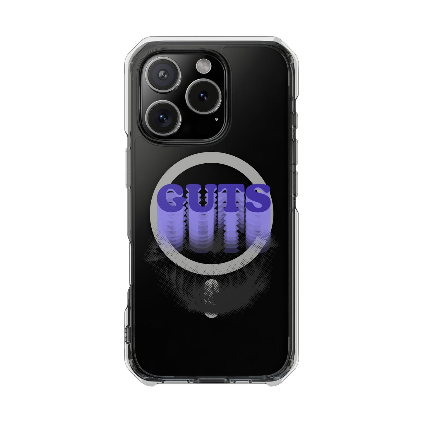 Guts Drip Effect Halftone Magnetic Clear Impact Case