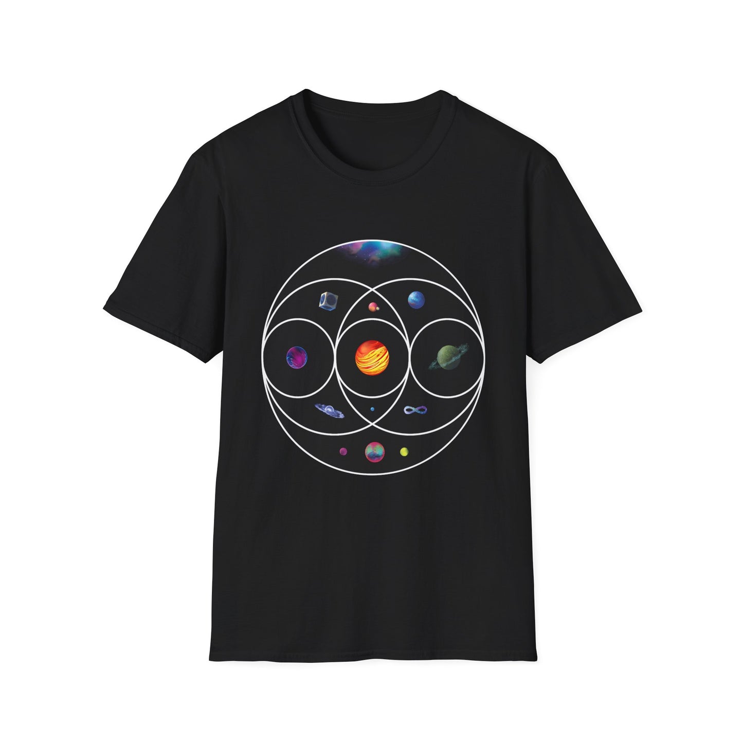 Unisex Softstyle T-Shirt Inspired by Coldplay’s Illustration Concept