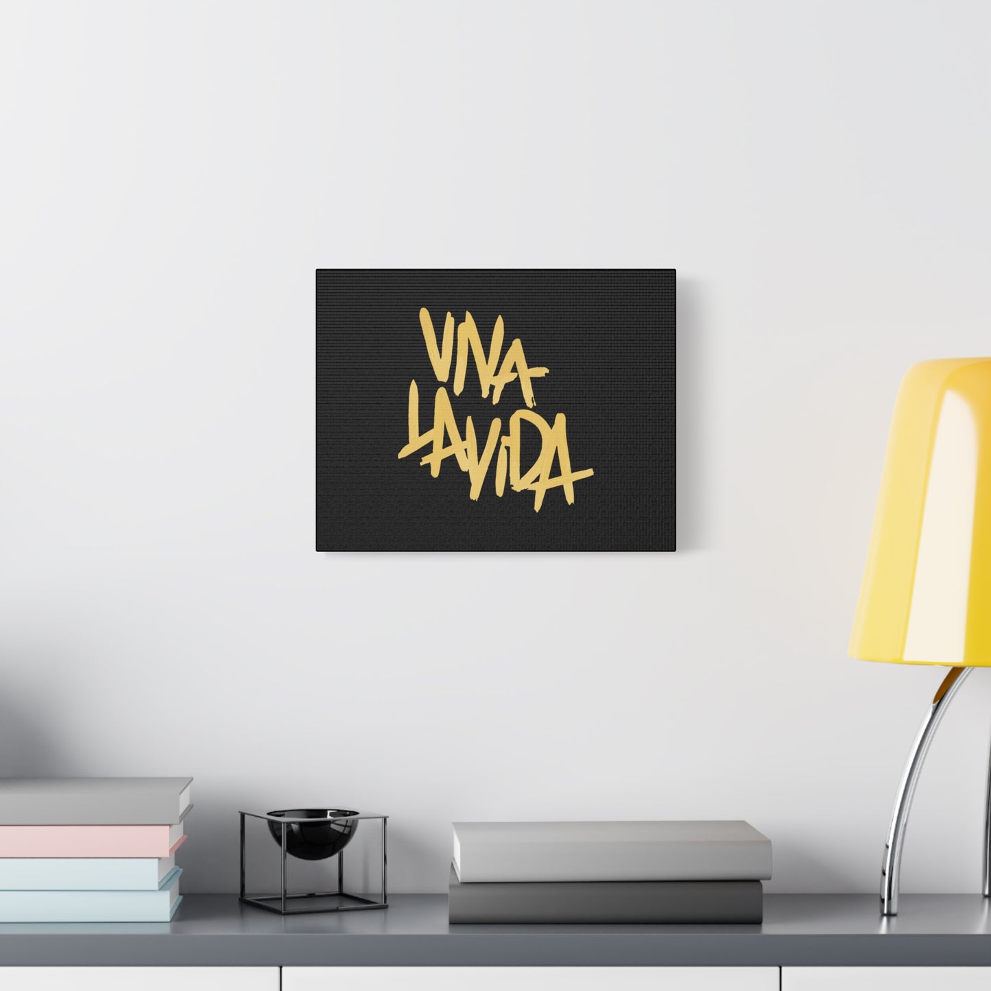 Golden Brush Script Canvas