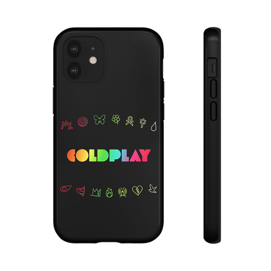 Premium Tough Case for iPhone 12 to 16 Pro Max Showcasing Coldplay’s Signage