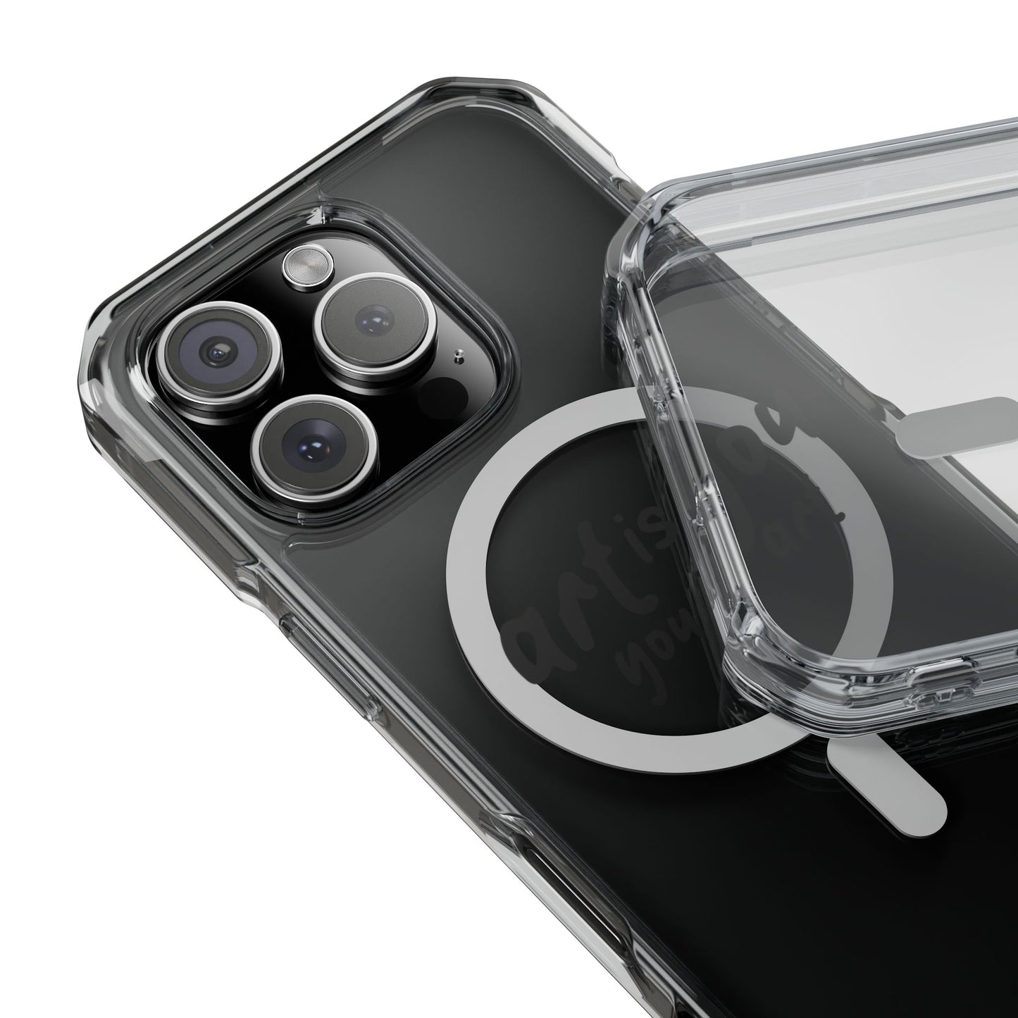 Red Scribble Heart Magnetic Clear Impact case