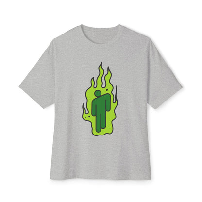 Green Flame Icon Unisex Oversized Tee