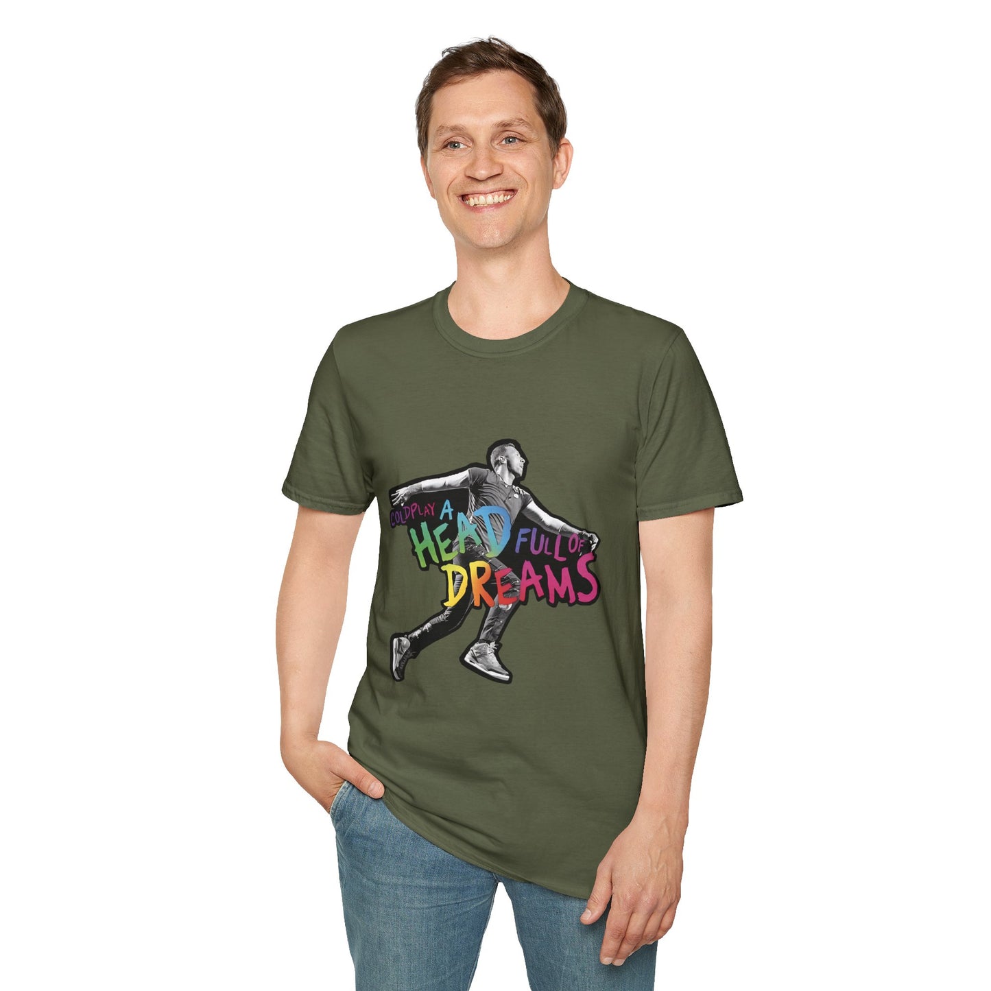 Unisex Softstyle T-Shirt Inspired by Coldplay A Head Full of Dreams Chris
