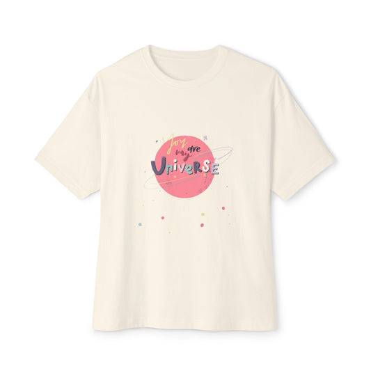 Pastel Planet & Universe Unisex Oversized Boxy Tee