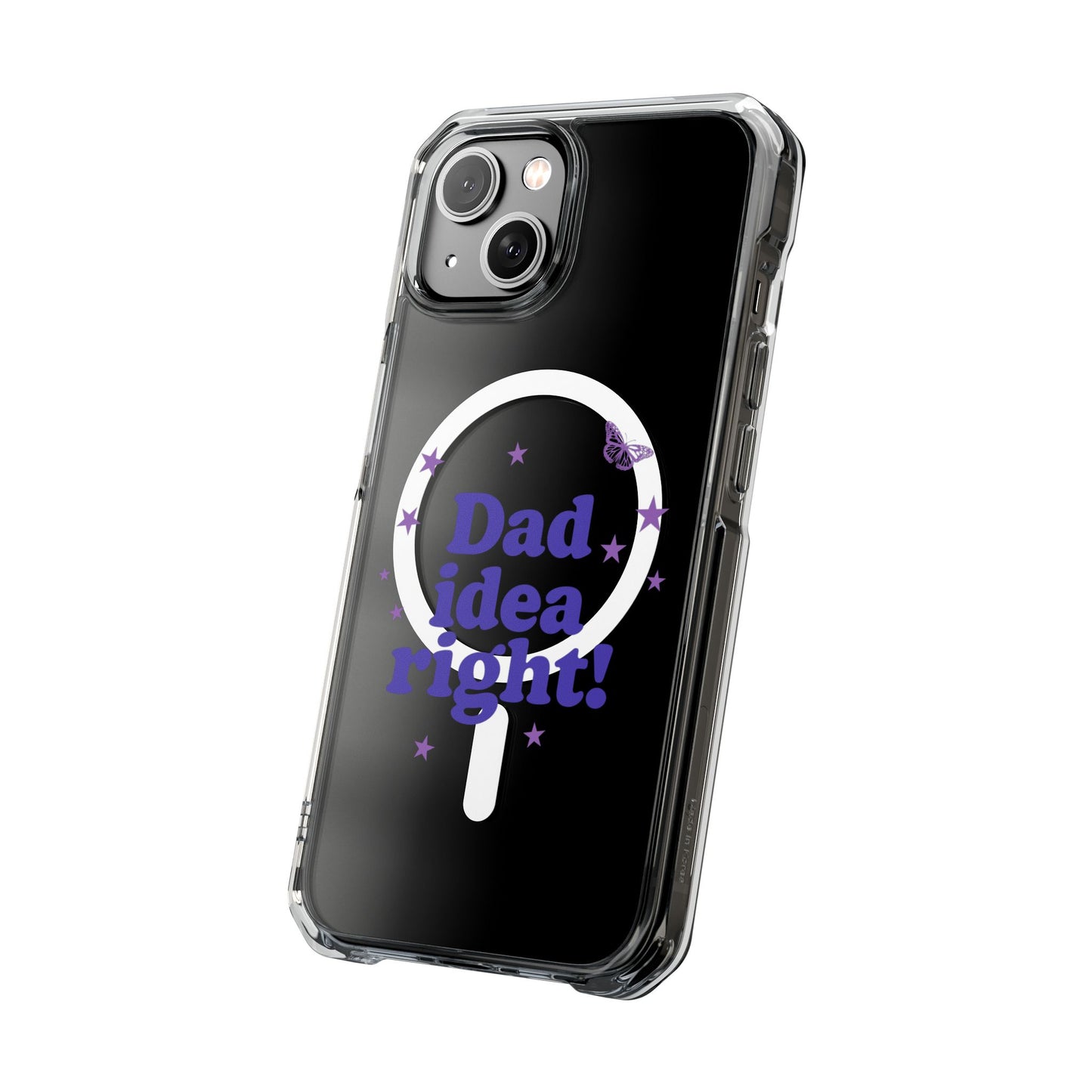 Dad Idea Right! Star & Butterfly Magnetic Clear Impact Case