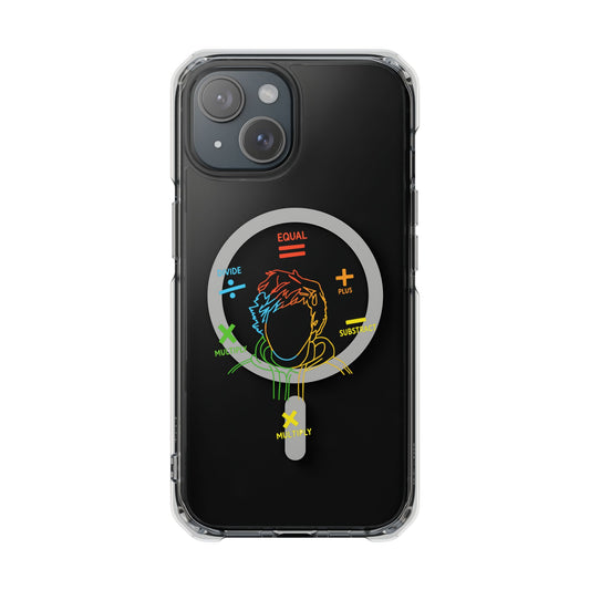 Minimalist Divide Symbol with Brush Magnetic Clear Impact Case