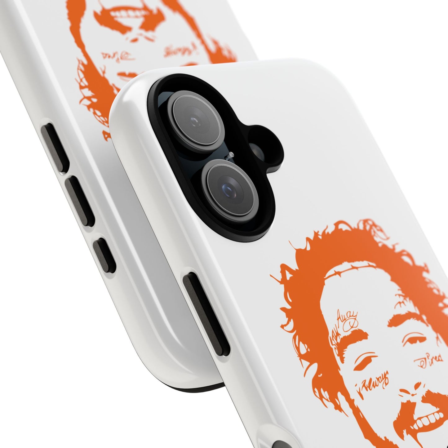 Tough iPhone Case (12–16 Pro Max) – Post Malone Name Design with Picture