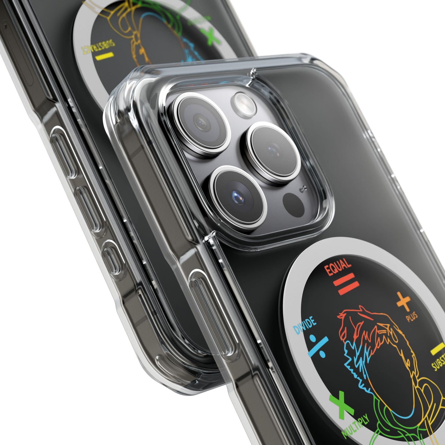 Minimalist Divide Symbol with Brush Magnetic Clear Impact Case