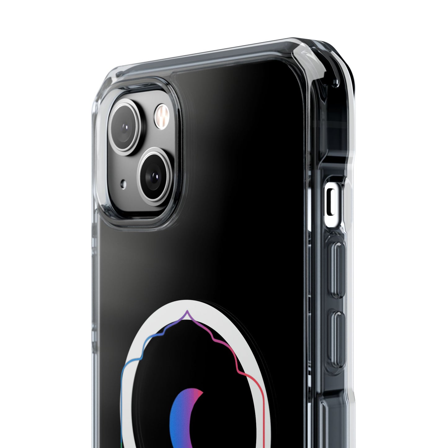 Gradient Moon and Star Emblem Magnetic Clear Impact case