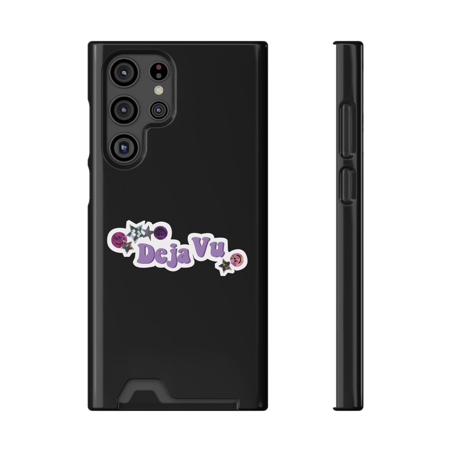 Phone Case + Card Holder For Samsung S21 to S22 – Olivia Rodrigo Deja Vu | Black Edition