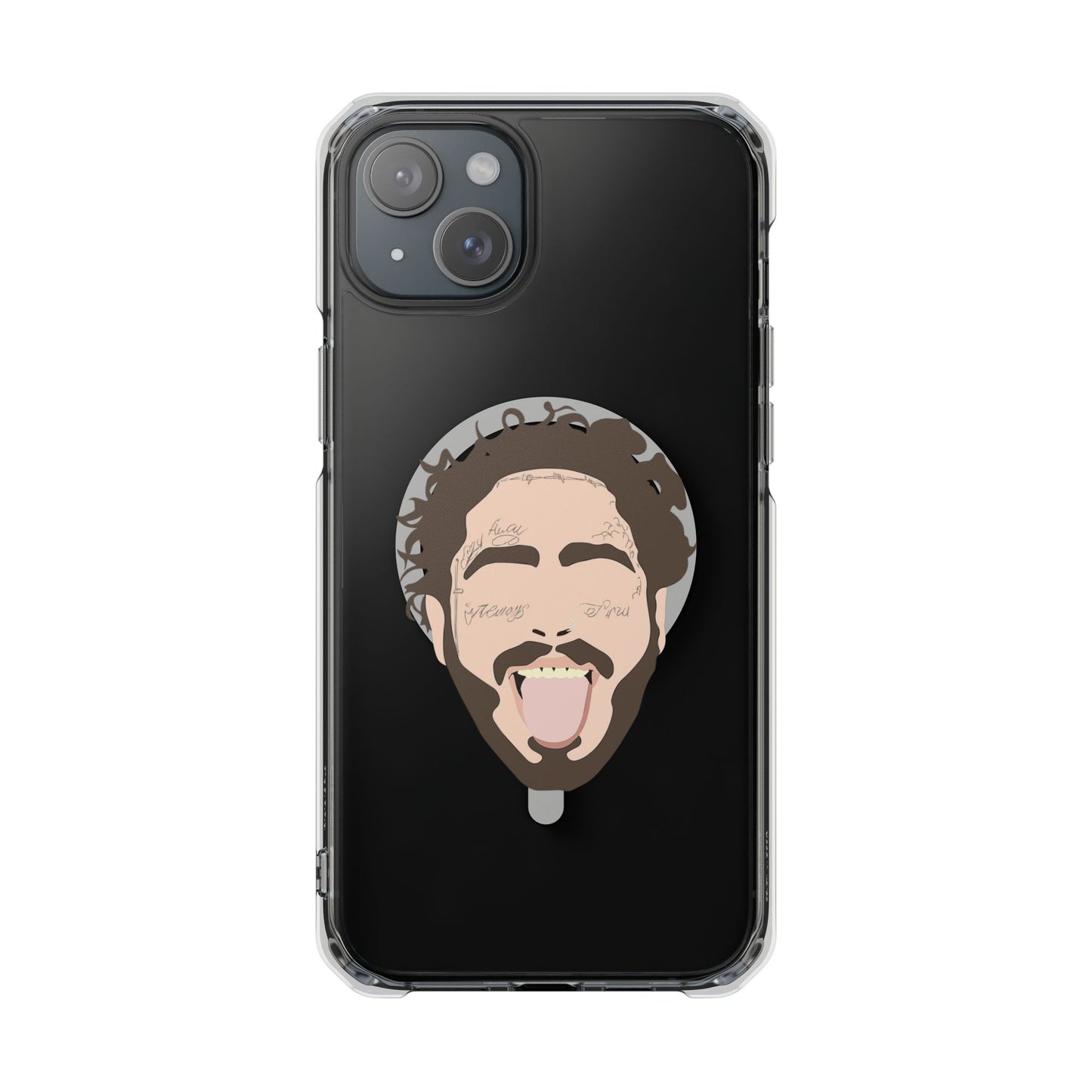 Minimalist Tongue Out Cartoon Face Magnetic Impact Case