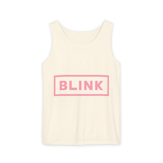 Minimal BLINK Logo – Dyed Tank Top